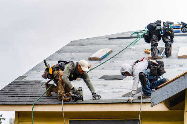 Professional Roofing technician working in Lee, MA